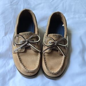 Sperry Light Brown Leather Boat Shoes Boys Size 12